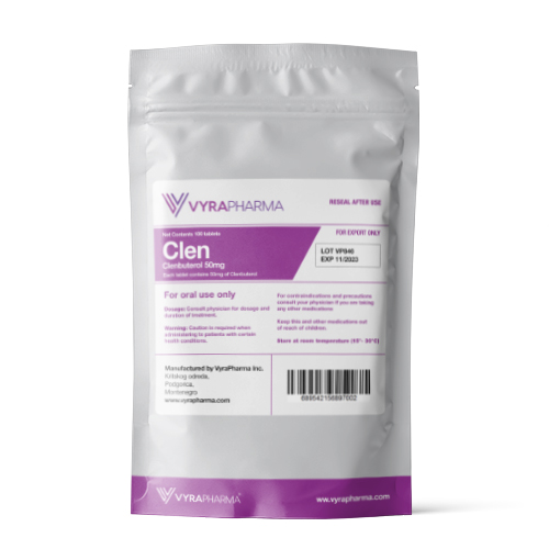 Thermogenic Fat Burner – JuvePharma Clen tablets – Clenbuterol 50mcg per tab (100 count)