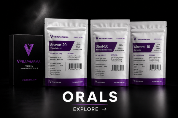 VyraPharma oral product collection featuring branded oral performance products